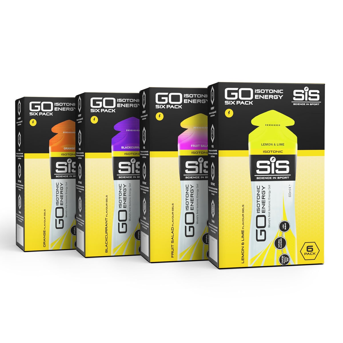 SIS Gel Go Isotonic Energy Variety Pack, 60ml x 6 x 4 packs
