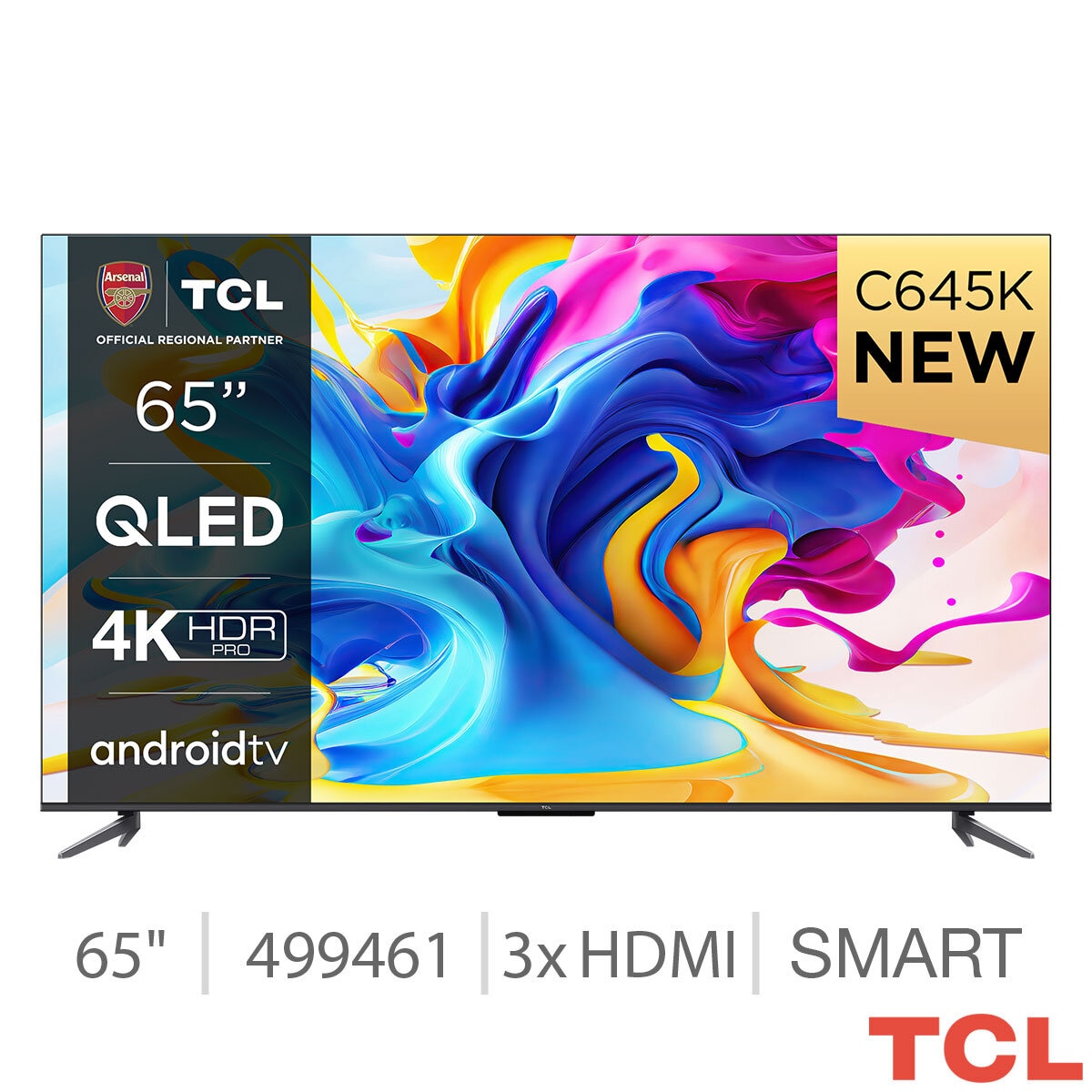 TCL 65C645K 65 Inch QLED 4K Ultra HD Smart TV Costco UK