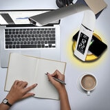 OttLite Wireless Charging LED Table Lamp in White