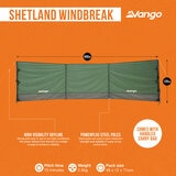 Studio image showing the features of the windbreak