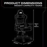 X Rocker Opal RGB Junior Gaming Chair with LED Lights