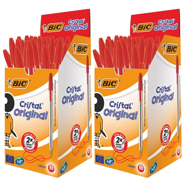 Bic Cristal Medium Ballpoint Pen in Red - Pack of 100 Bic Cristal Medium Ballpoint Pen in Red - Pack of 100