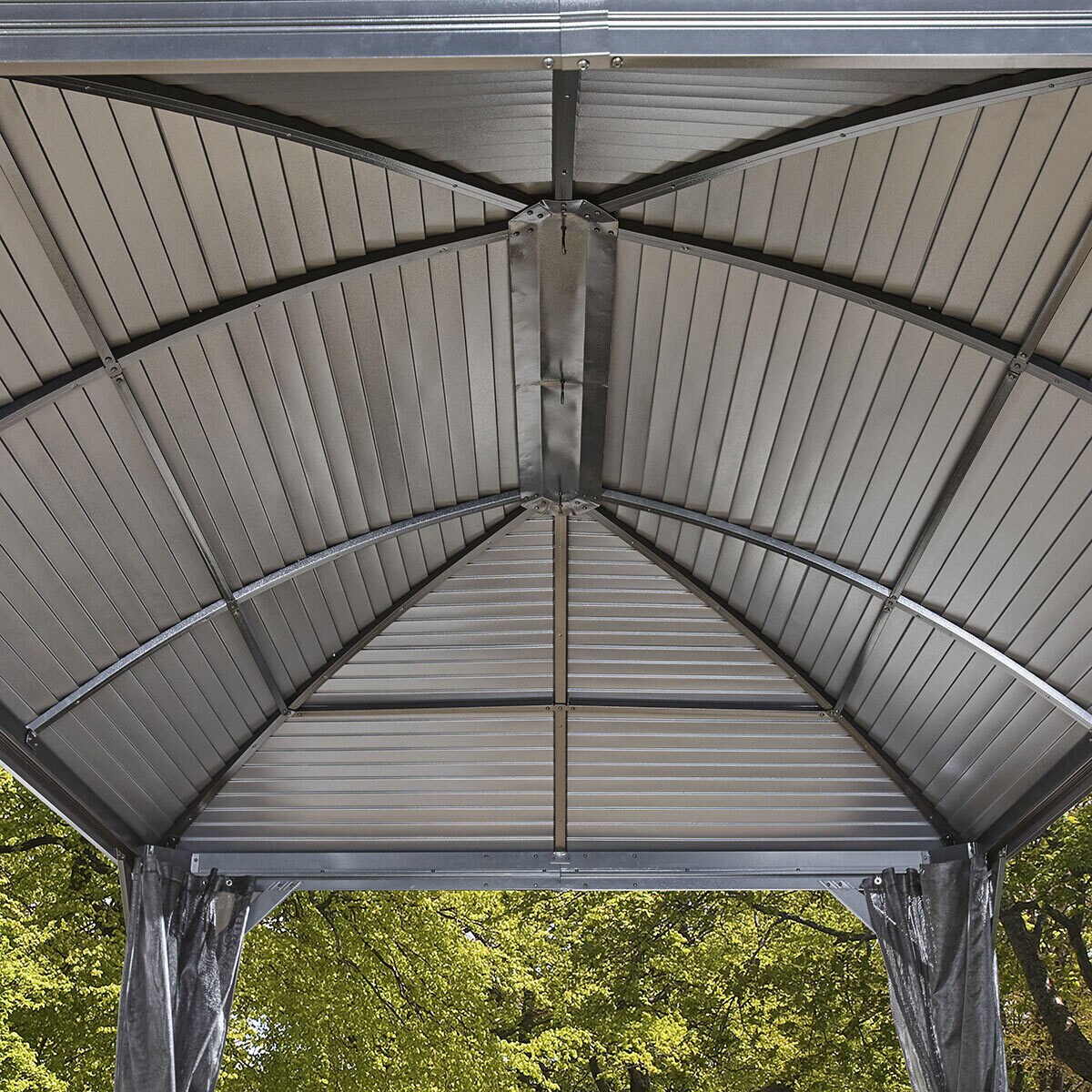 Sojag Moreno 10ft x 12ft (3.04 x 3.65m) Aluminium Frame Sun Shelter with Galvanised Steel Roof + Insect Netting