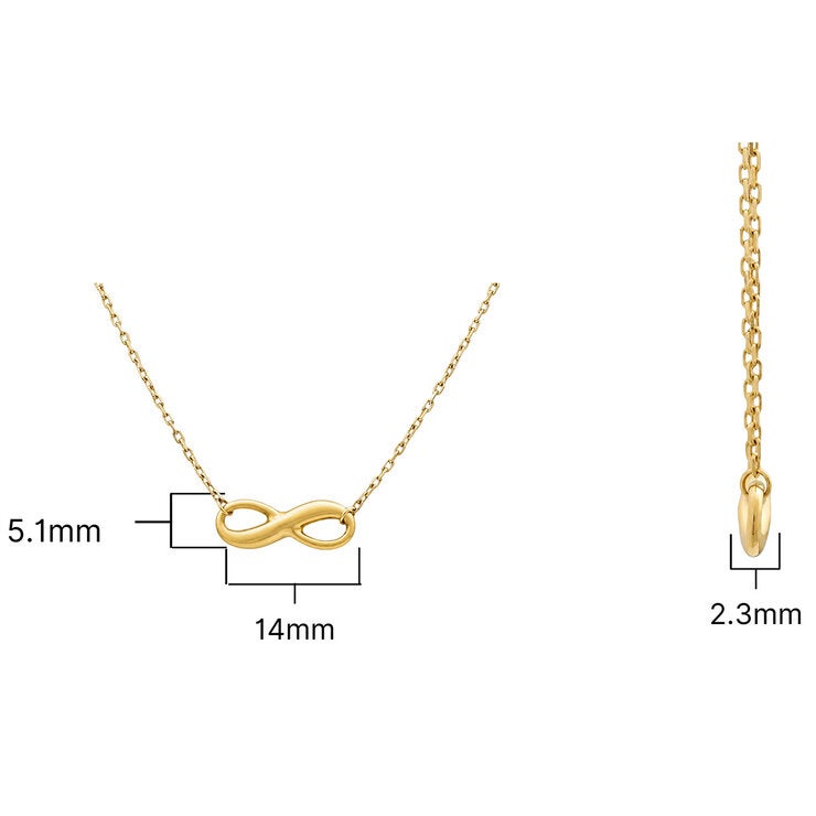 14ct Yellow Gold Infinity Necklace 14ct Yellow Gold Infinity Necklace