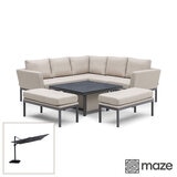 Pulse Corner Dining Set with Square Height Adjustable Table