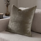 Paoletti Luxe Velvet Feather Fill Cushion 2 Pack in 5 Colours, 55 x 55 cm
