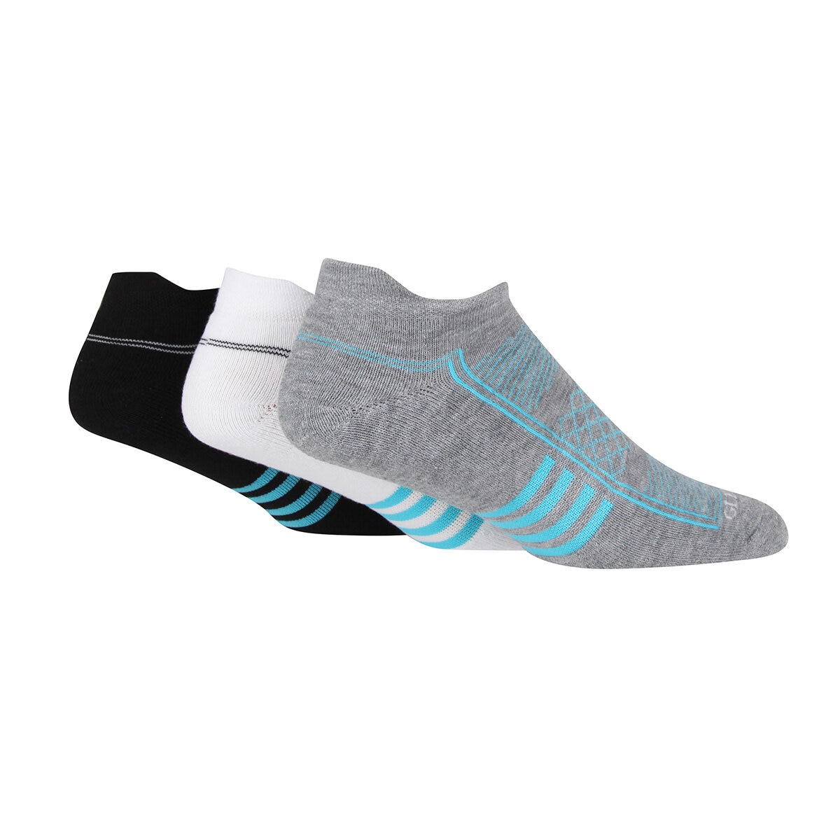 Glenmuir Men's Cushioned Sport Sock, 2 x 3 Pack in Assorted Colours