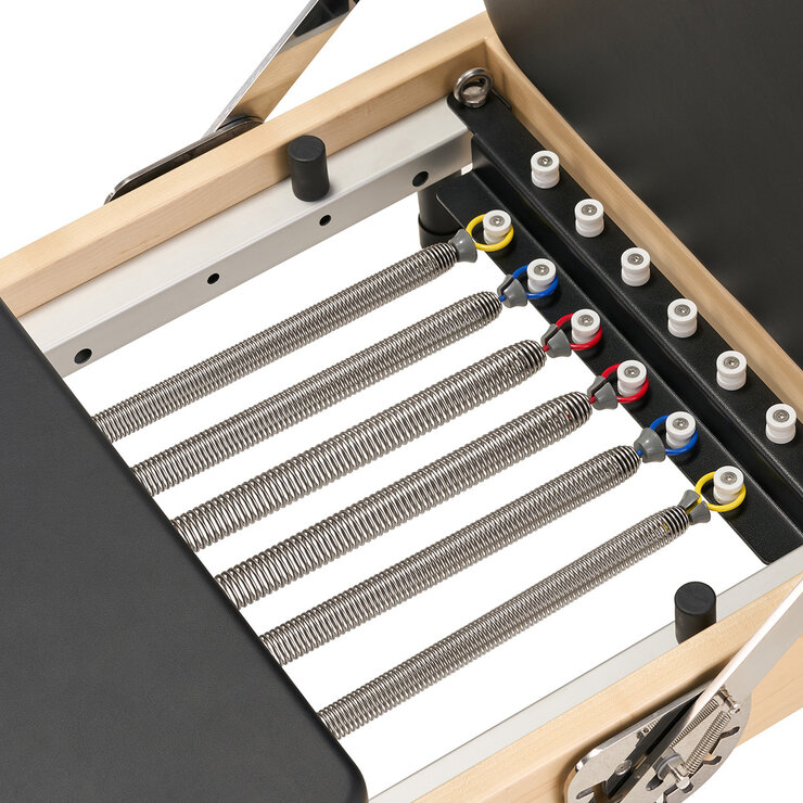 Studio image showing features of the reformer Studio image showing features of the reformer