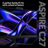Acer C27-B, AMD Ryzen 7, 16GB RAM, 1TB SSD, 27 Inch All in One Desktop PC, DQ.BQQEK.001