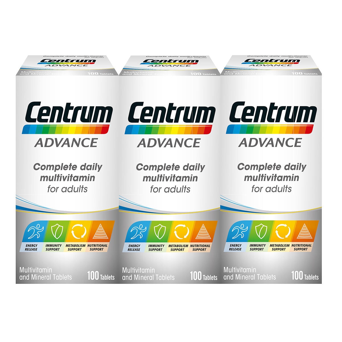 Centrum Advanced Vitamins, 3 x 100 Pack