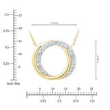 0.30ctw Round Brilliant Cut Diamond Circle Pendant, 14ct Yellow Gold