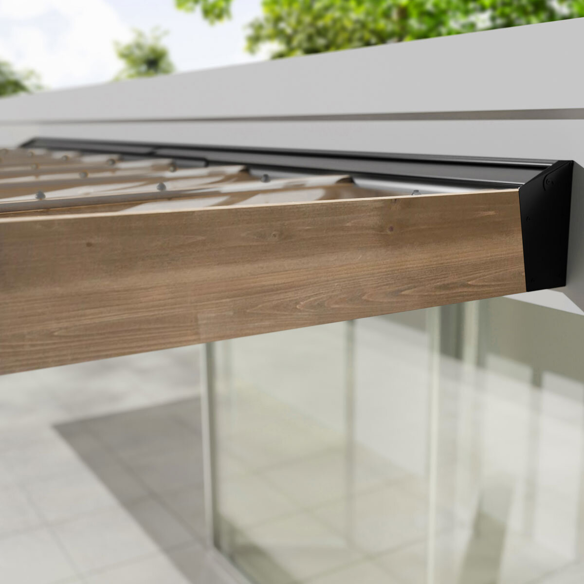 Palram Canopia Helsinki 9ft 10" x 21ft 10" (3m x 6.65m) Cedar Wood Patio Cover