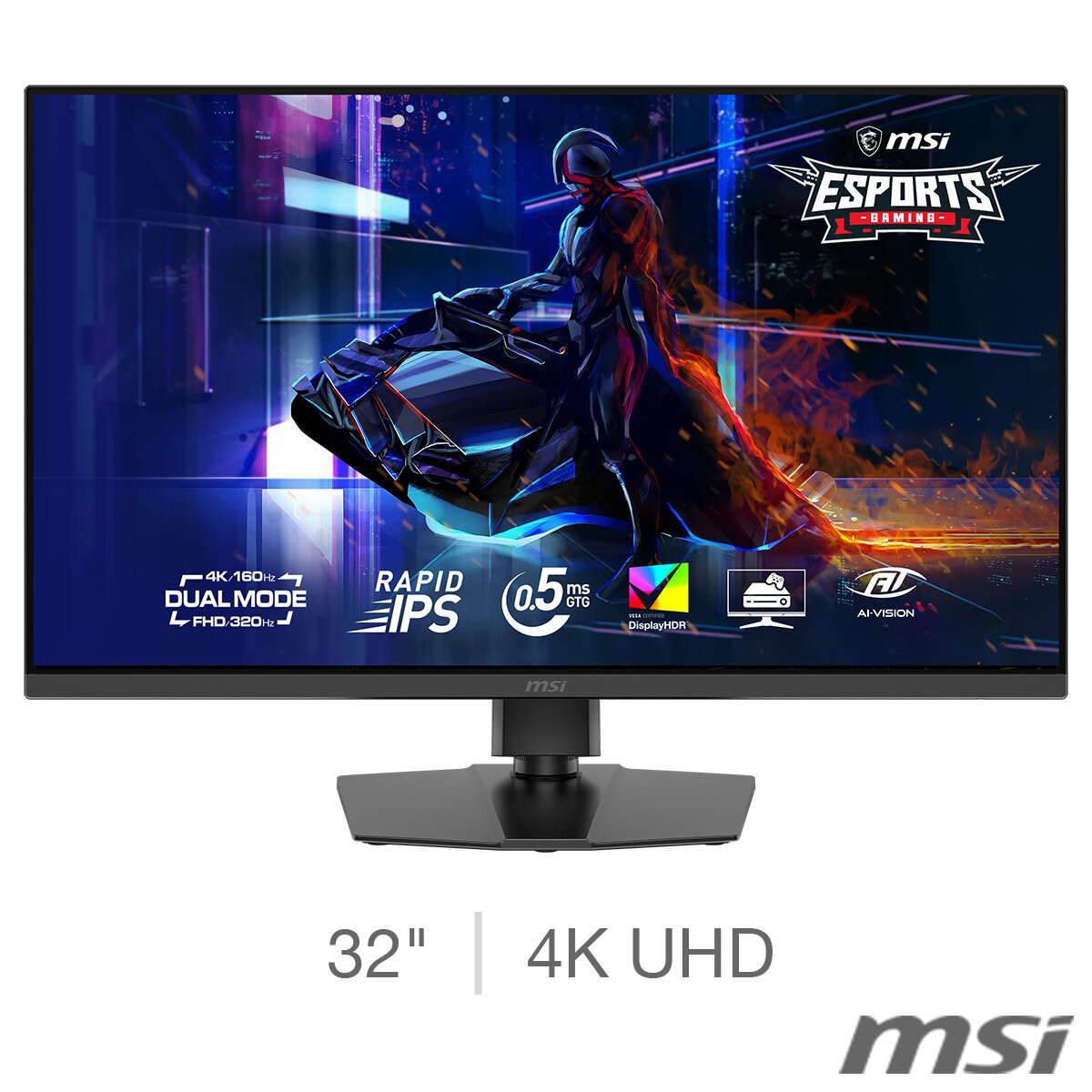 MSI MAG 322URDF E16 32 inch 4K Ultra HD 160Hz IPS Gaming Monitor, 9S6-3DD89T-003