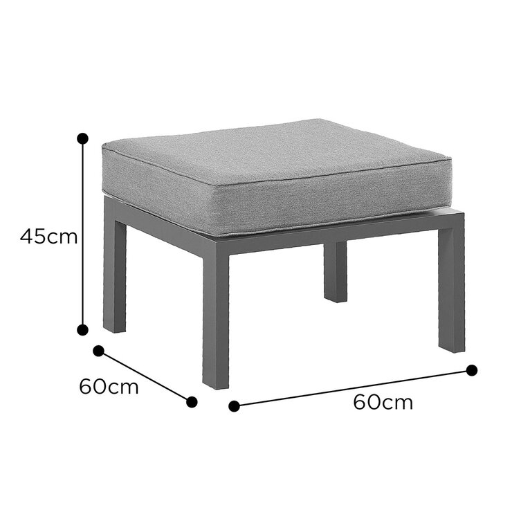 Stone Garden 5 Piece Armchair and Footstool Patio Set in White