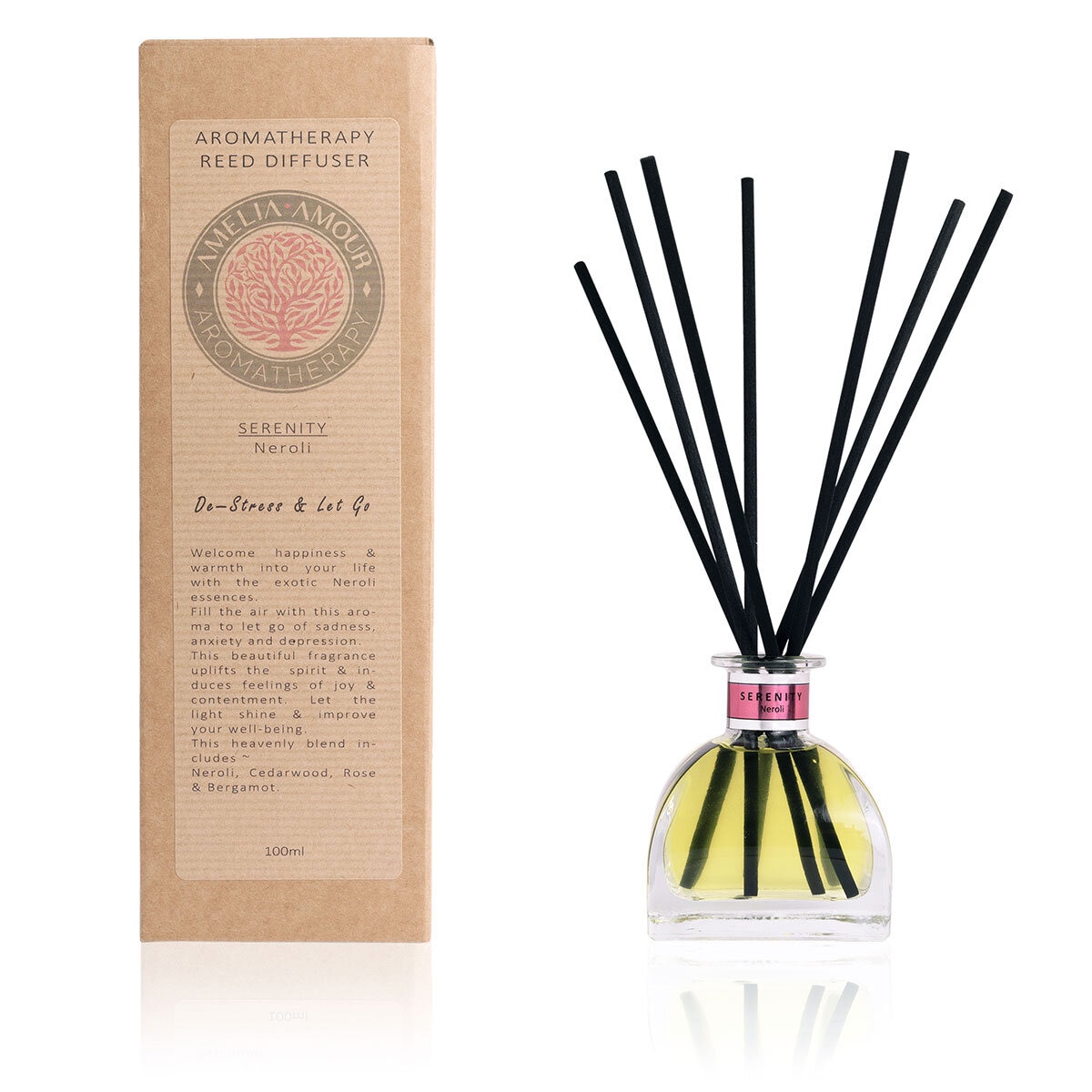 Amelia Amour Aromatherapy 100ml Reed Diffuser