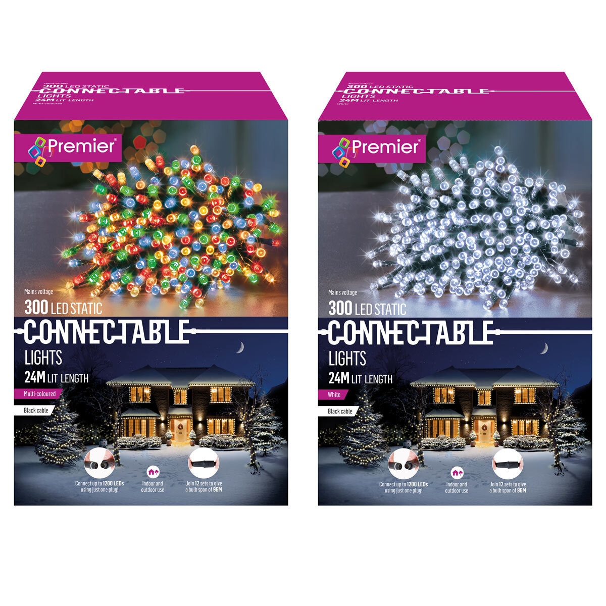 Connectable shop christmas lights