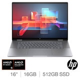 HP Envy x360, AMD Ryzen 5, 16GB RAM, 512GB SSD, 16 Inch Convertible 2 in 1 Laptop, 16-ad0006na