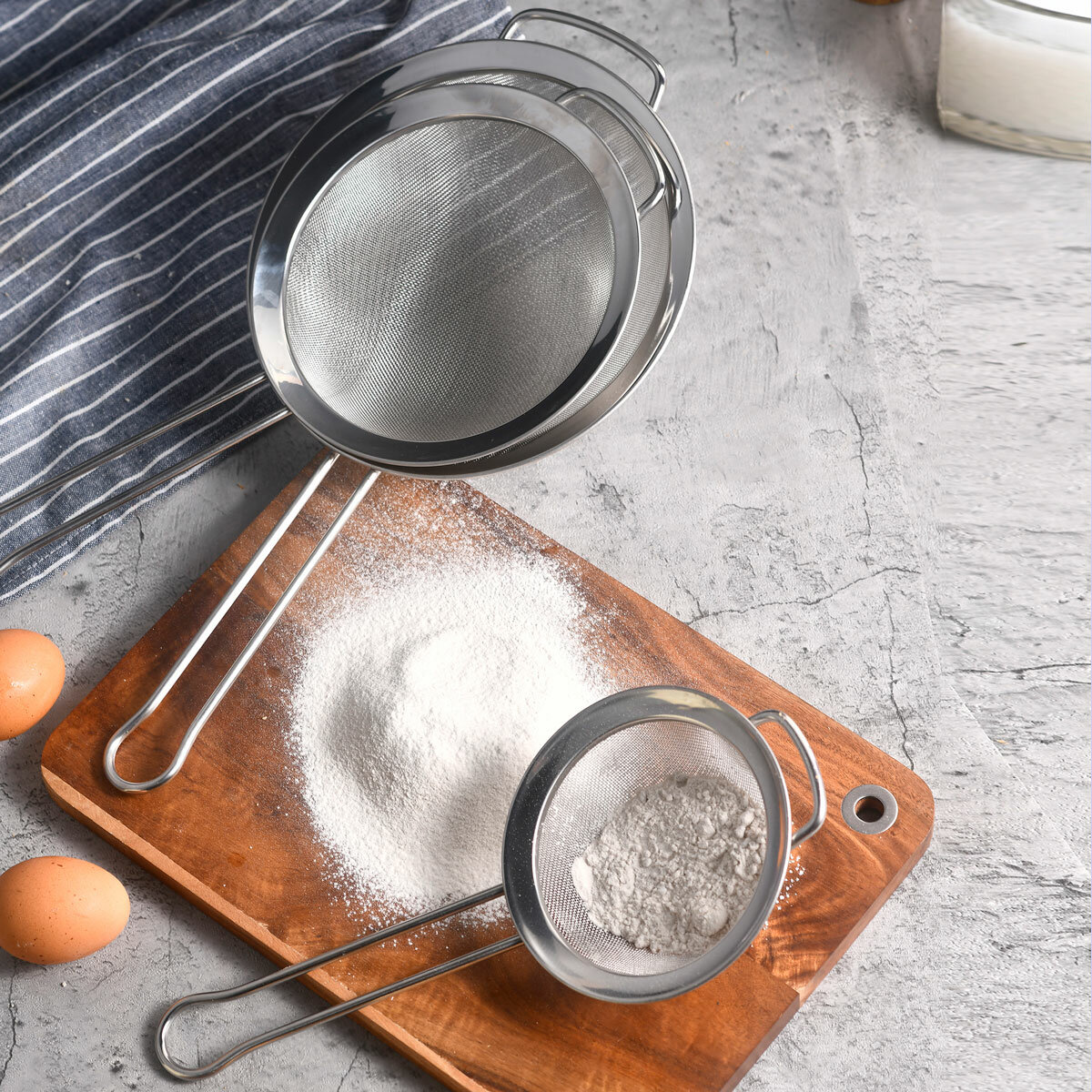 MIU Stainless Steel Mesh Strainer, 3 Piece Set MIU Stainless Steel Mesh Strainer, 3 Piece Set