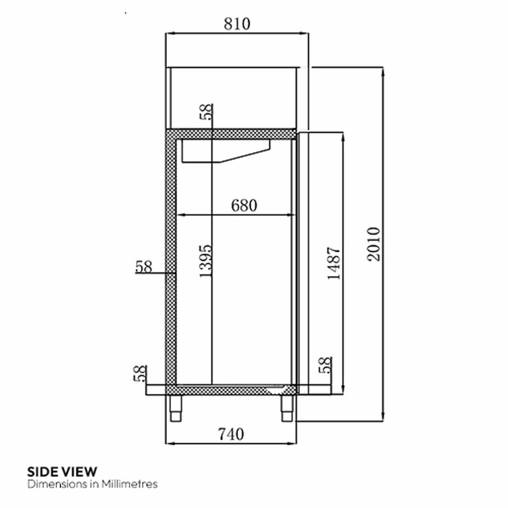 Contender FZU011 Commercial 1200L Double Door Freezer, E Rated in Stainless Steel