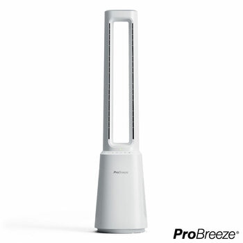 Pro Breeze OmniAir 41" Premium Bladeless Tower Fan & Air Purifier in White