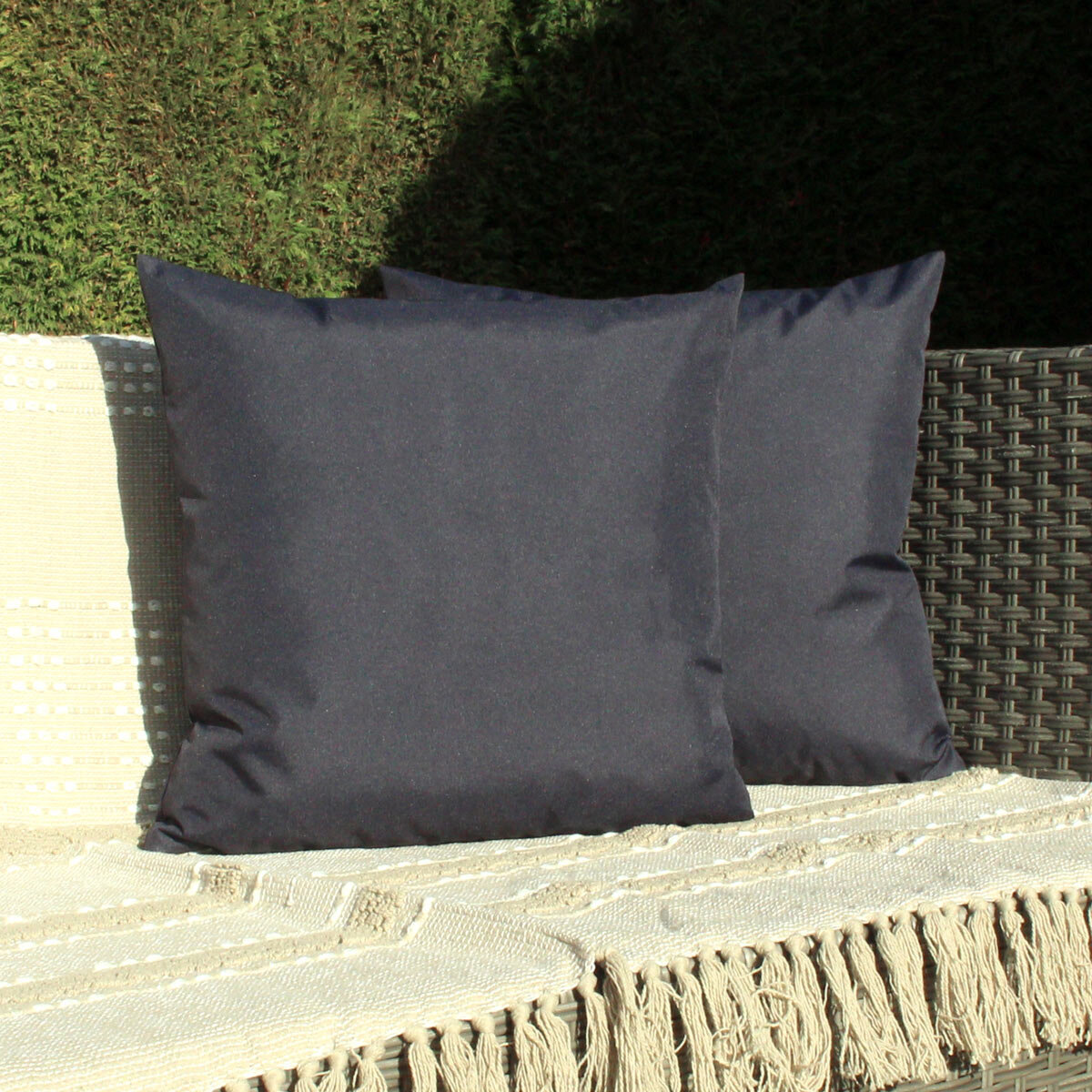 Furn Wrap Outdoor Cushion 2 Pack in Navy, 43 x 43 cm
