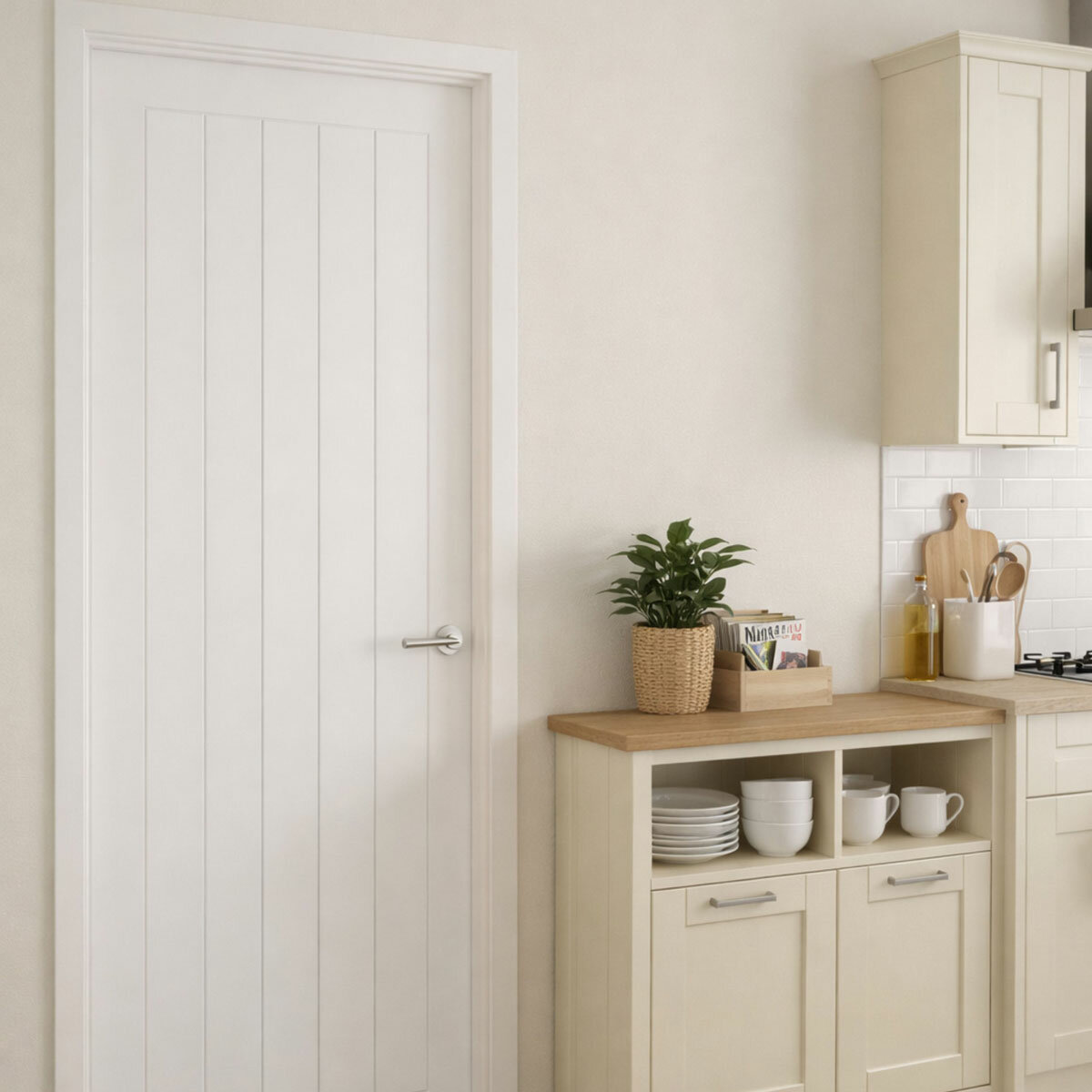 Mendes Internal Prefinished Internal Door - White Primed Mexicana in 3 Sizes