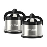 Anysharp Pro Metal Knife Sharpener with Suction, 2 Pack in Silver