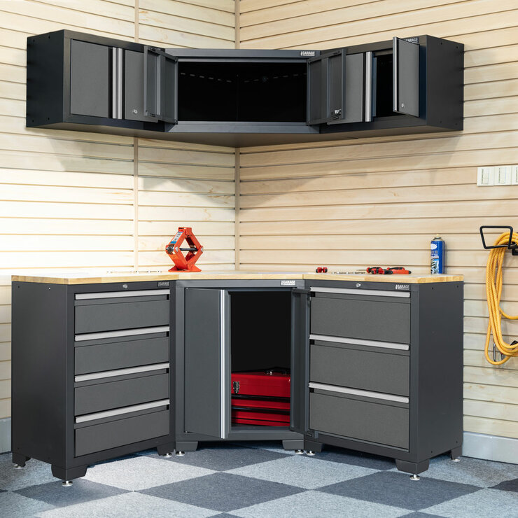 Hilka 7 Piece Garage Corner Cabinet Set Hilka 7 Piece Garage Corner Cabinet Set
