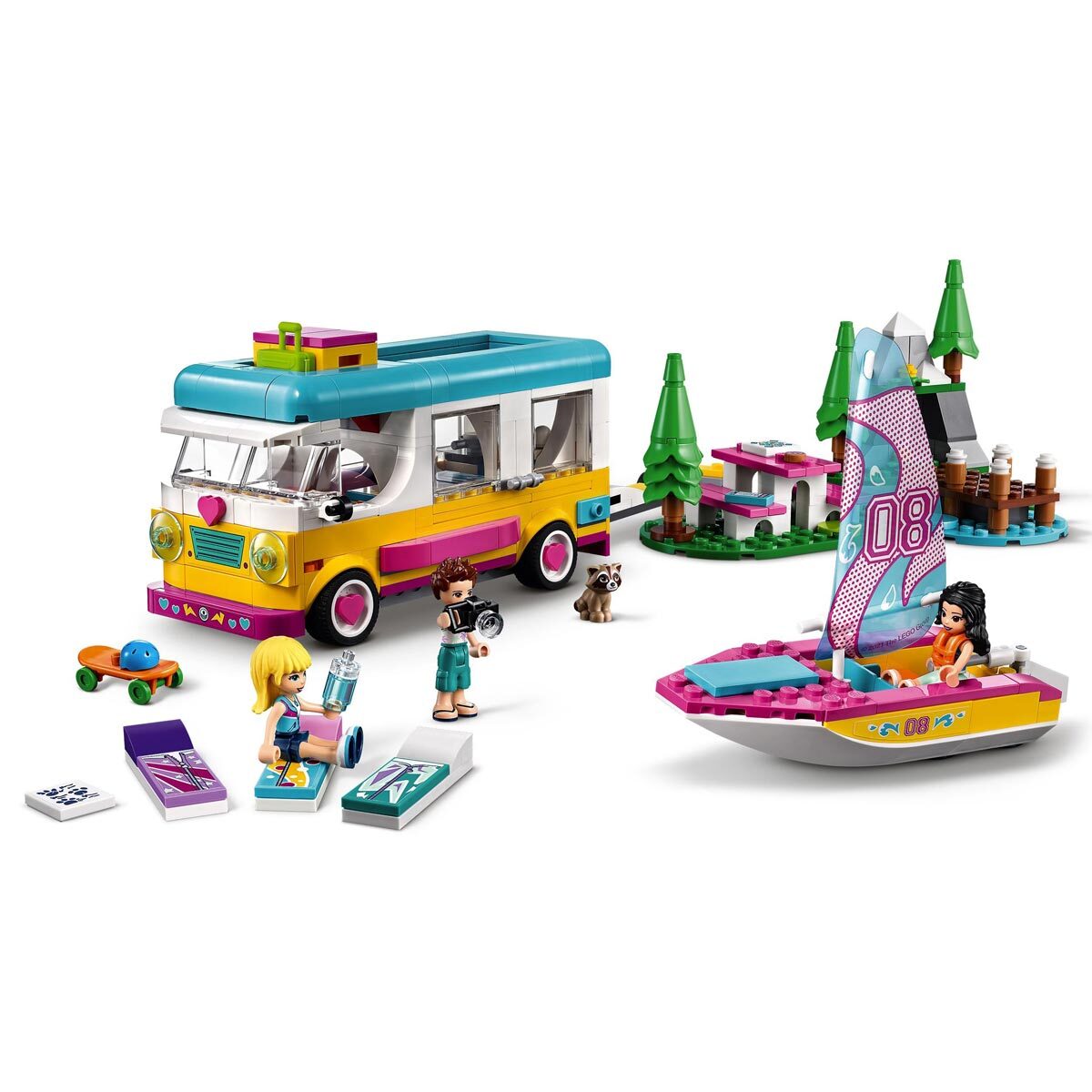 LEGO Friends Forest Camper Van and Sailboat Model 41681 (7+ Years