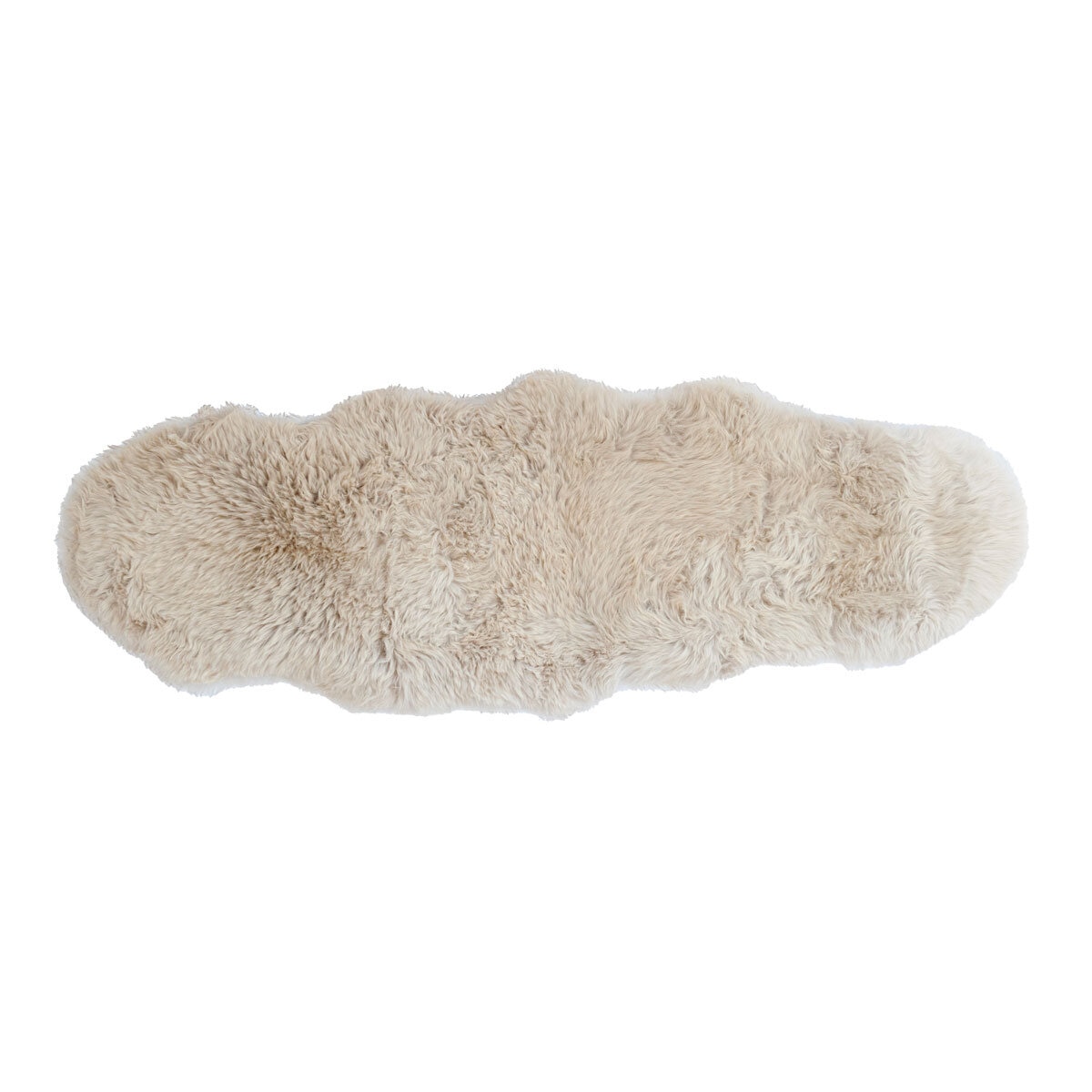 Naturally Sheepskins Long Wool Double Rug in Stone, 180 x 55 cm