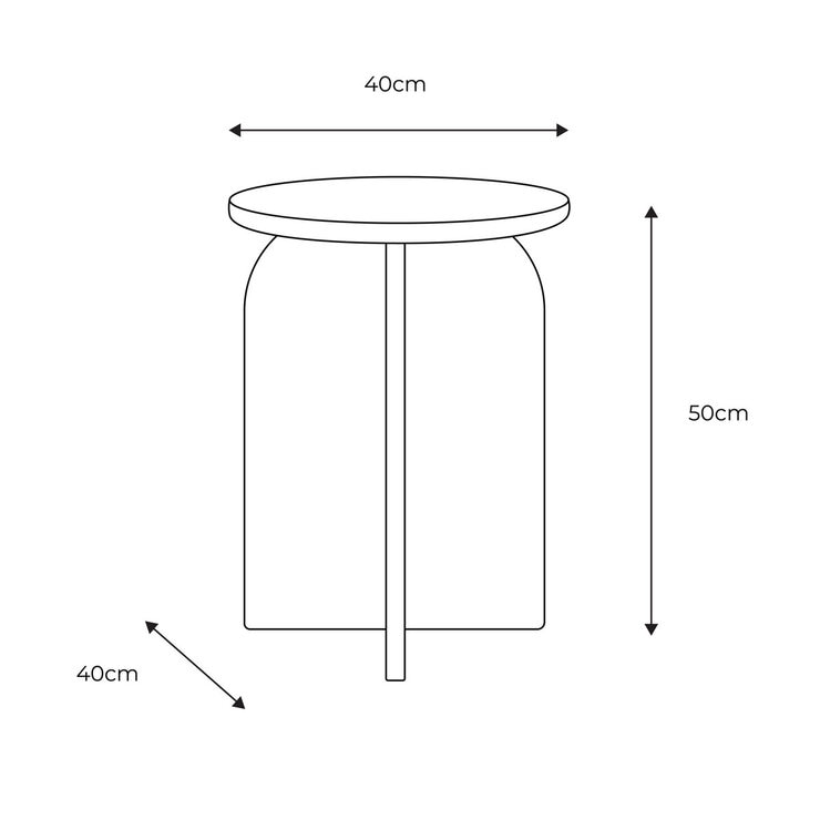Gallery Amalfi Natural Marble Side Table