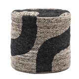 Gallery Bergen Mono Graphic Drum Pouffe, 50 x 45 cm