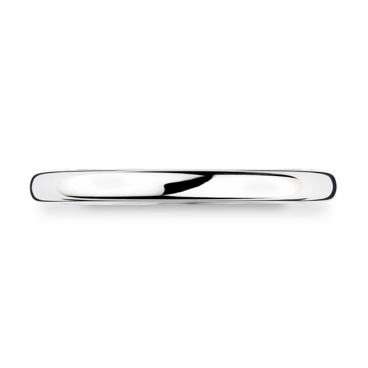 2.0mm Basic Light Court Wedding band. Platinum