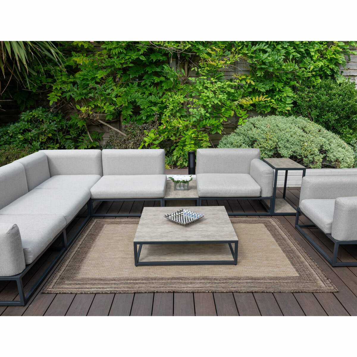 Concept Looms Sumac Beige Brown Indoor Outdoor Rug, in 3 Sizes