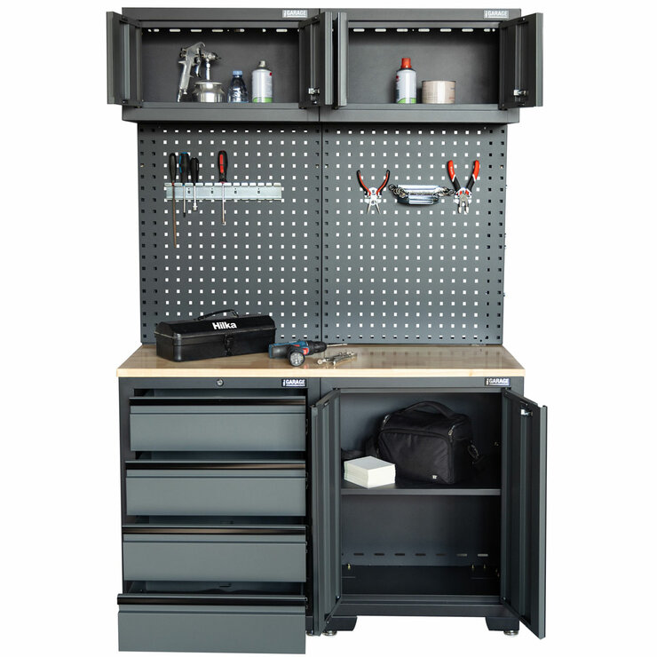 Hilka Professional 24-Gauge Steel 5-Piece Garage Workstation Set