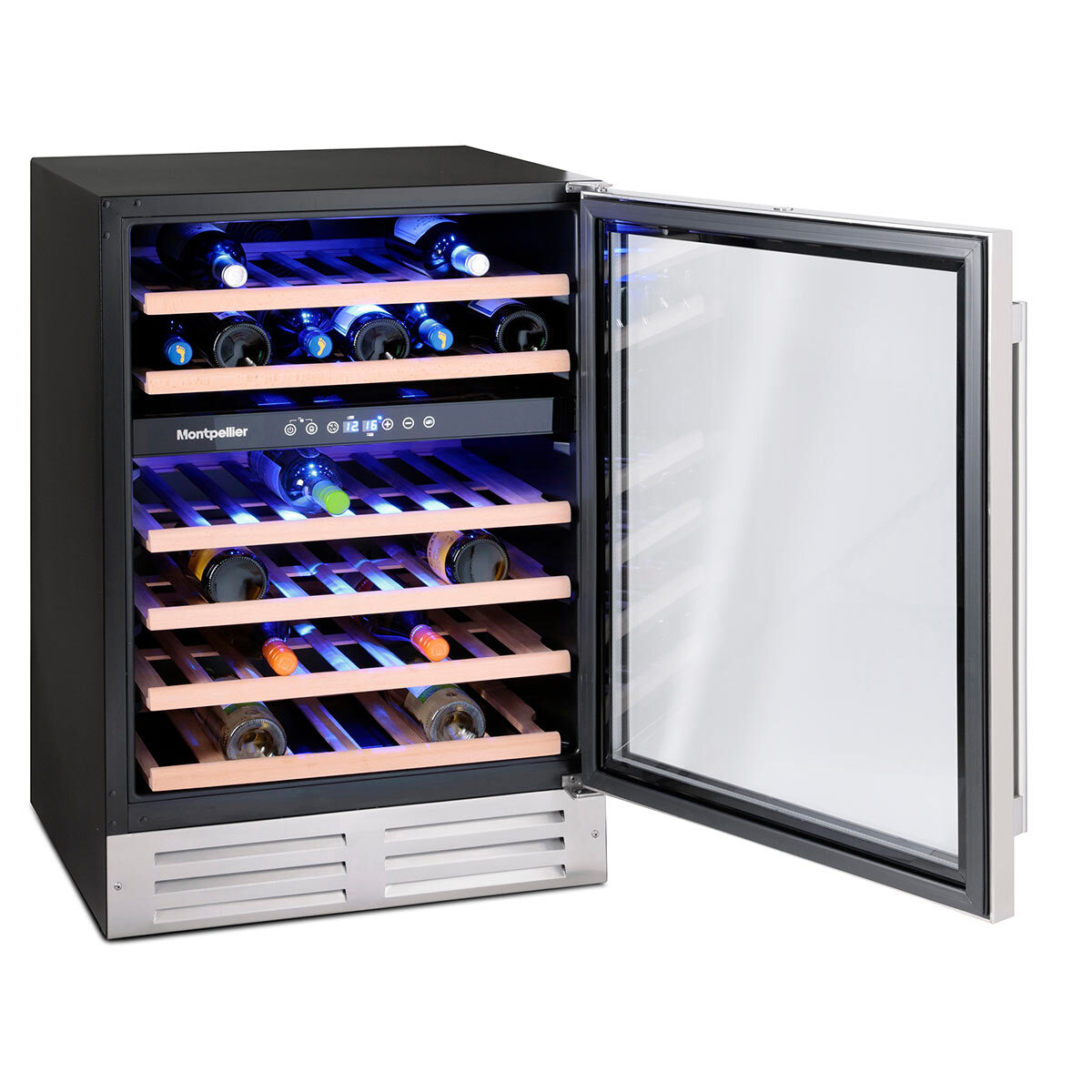 Montpellier WC46X, 46 Bottle Dual Zone Wine Cooler Costco UK