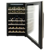 Danby DWC114KD1BSS, 38 Bottle Freestanding, Dual Zone Wine Cooler in Stainless Steel