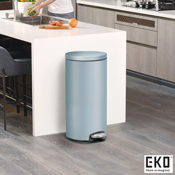 EKO EVA 30 Litre Waste Bin, Titanium Blue Costco UK