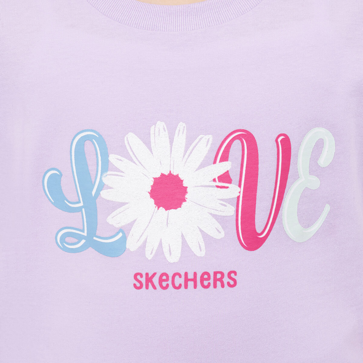 Skechers Kids Tee & Short 3 Piece Set in Lilac