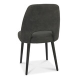 Bentley Designs Vintage Peppercorn Upholstered Chair, Grey Fabric