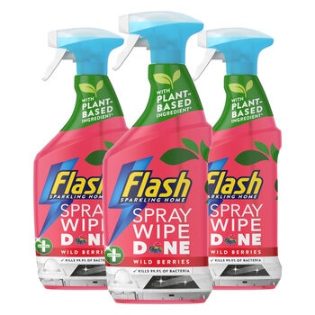Flash Spray Wipe Done Wild Berries, 3 x 800ml