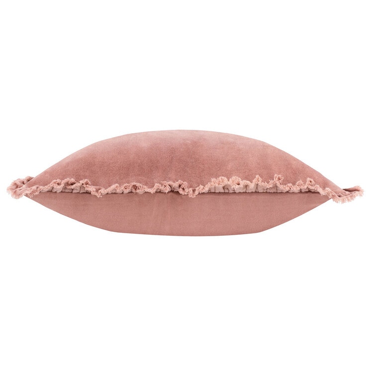 Furn Bertie Velvet Feather Fill Cushion 2 Pack in Rose, 45 x 45 cm