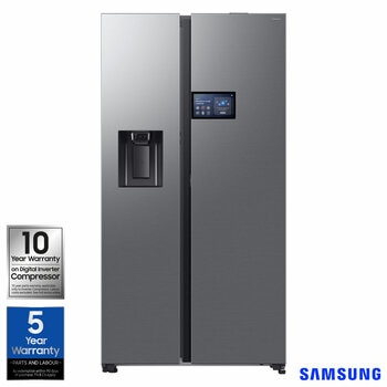 Samsung Series 9, RS90F64EETEU Side by Side Fridge Freezer, E Rated in Silver
