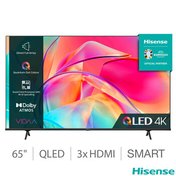 Hisense 65E7KQTUK 65 Inch QLED 4K Ultra HD Smart TV