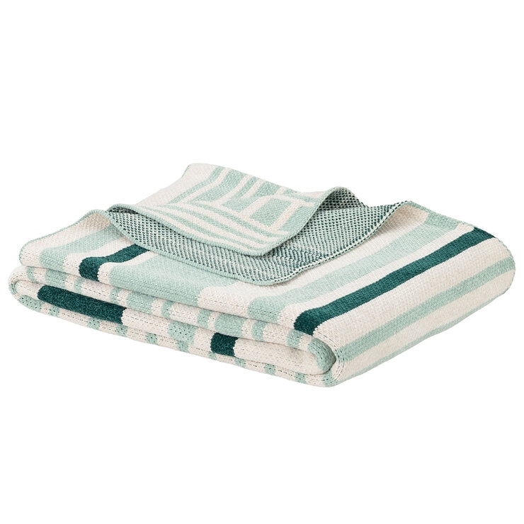Berkshire Chenille Striped Throw in 3 Colours, 152 x 178 cm Berkshire Chenille Striped Throw in 3 Colours, 152 x 178 cm