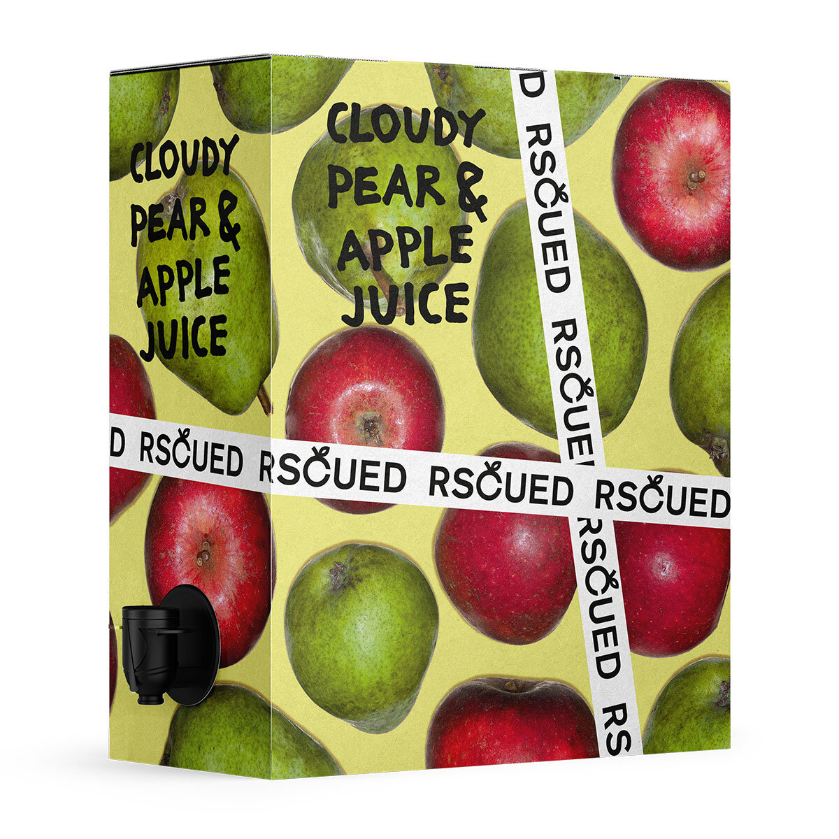 RSCUED Cloudy Pear & Apple Juice Bag in Box, 3L