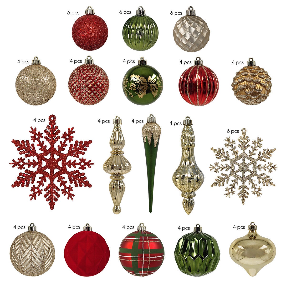 80CT Shatterproof ornament Set