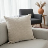 Malini Albie Ivory Velvet Feather Fill Cushion, 56 x 56 cm