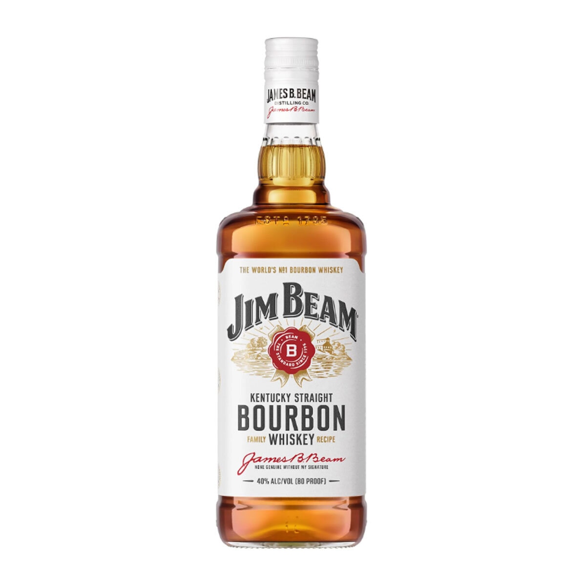 Jim Beam White Label Bourbon, 1L