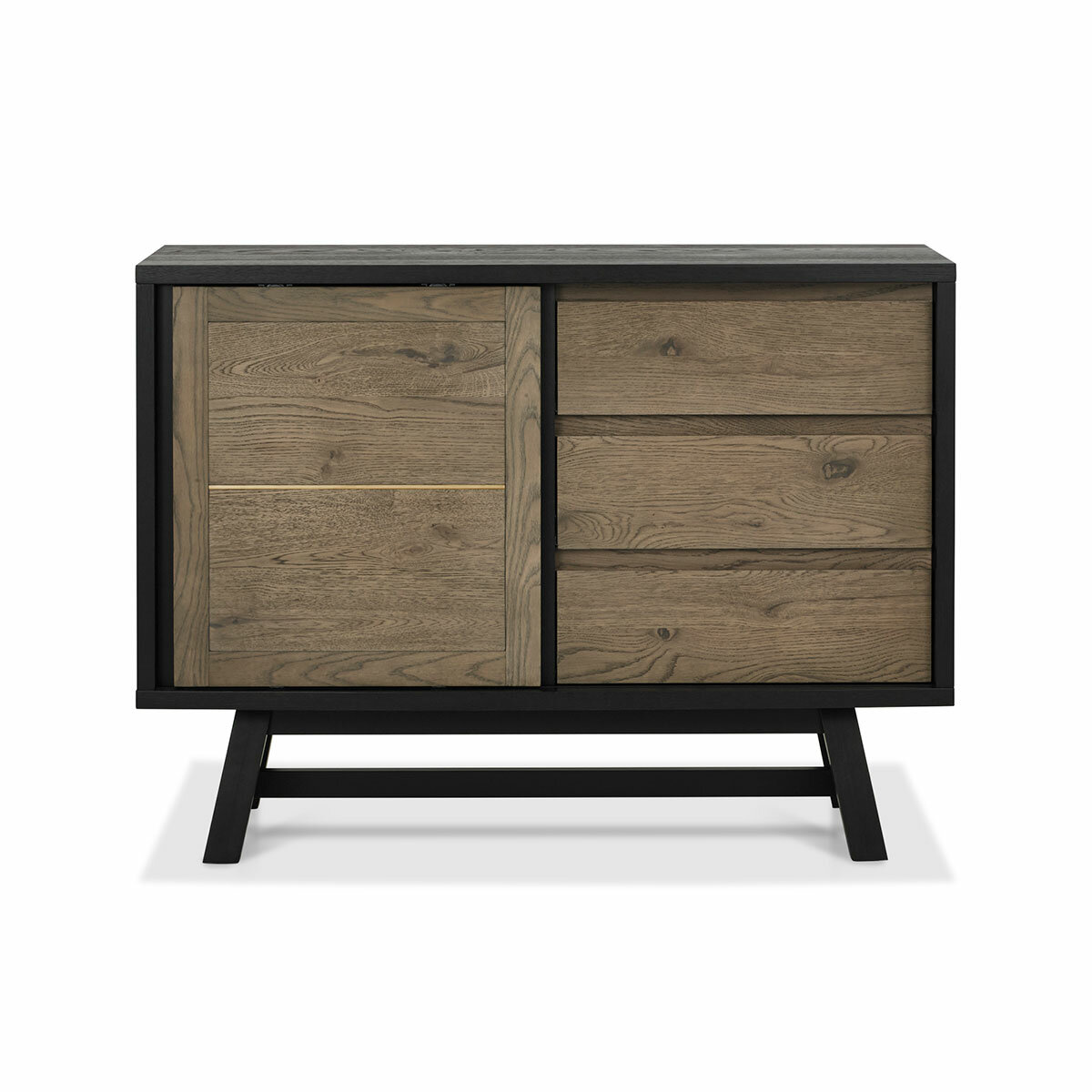 Bentley Designs Camden Weathered Oak & Peppercorn Narrow Sideboard